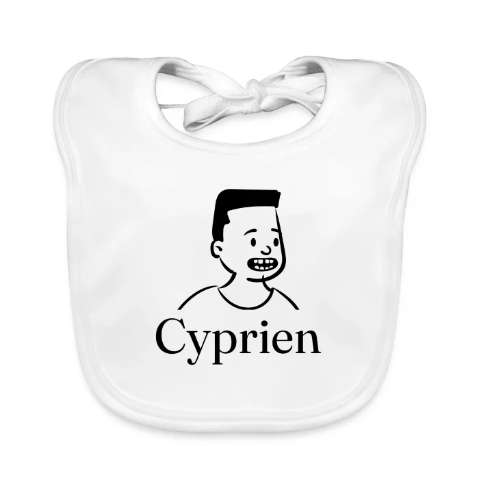 Bavoir bébé personnalisé au prénom Cyprien