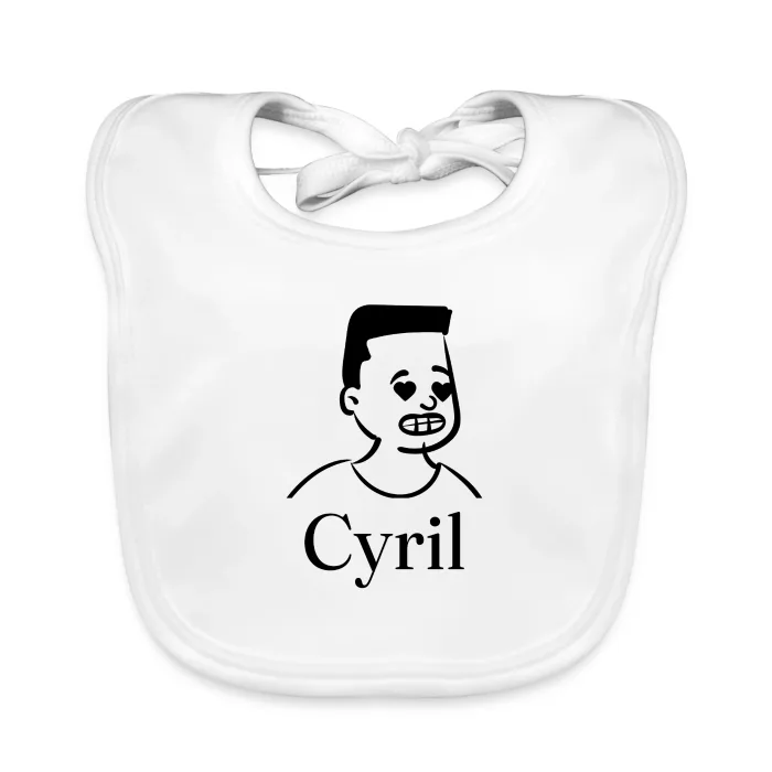 Bavoir bébé personnalisé au prénom Cyril