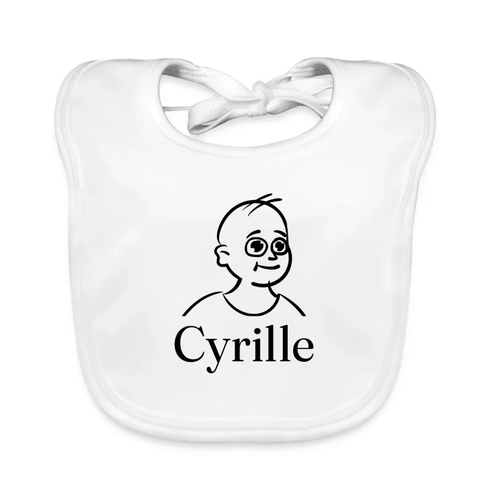 Bavoir bébé personnalisé au prénom Cyrille