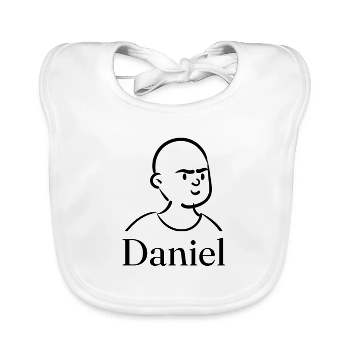 Bavoir bébé personnalisé au prénom Daniel