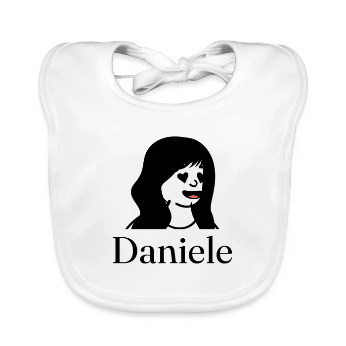 Bavoir bébé personnalisé au prénom Daniele