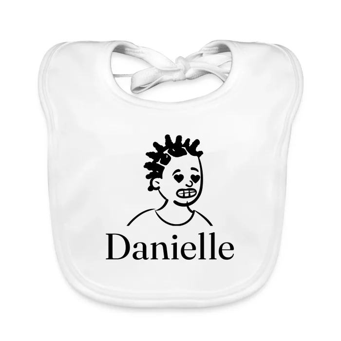 Bavoir bébé personnalisé au prénom Danielle