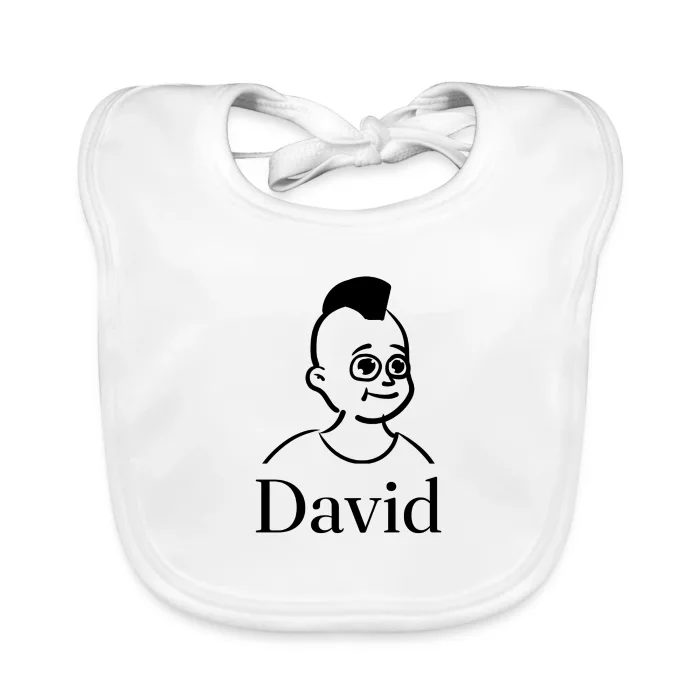 Bavoir bébé personnalisé au prénom David