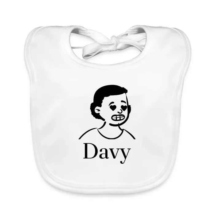 Bavoir bébé personnalisé au prénom Davy
