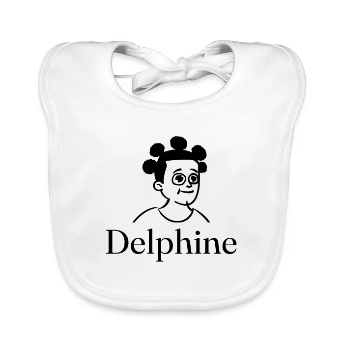 Bavoir bébé personnalisé au prénom Delphine