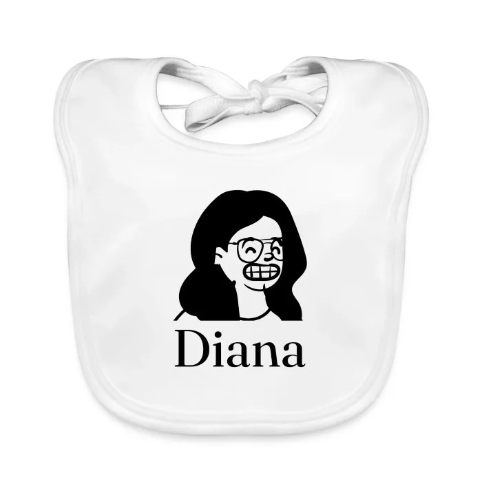Bavoir bébé personnalisé au prénom Diana