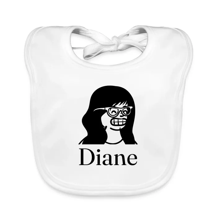 Bavoir bébé personnalisé au prénom Diane