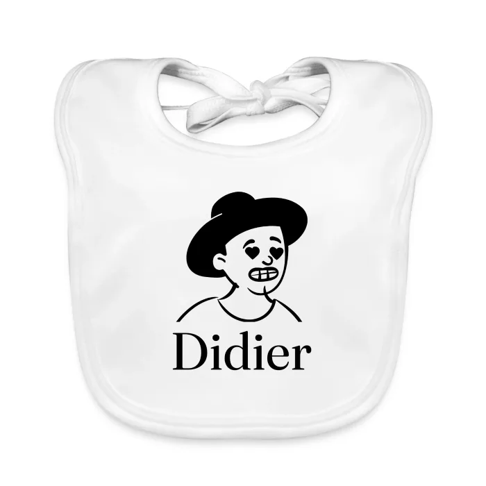 Bavoir bébé personnalisé au prénom Didier