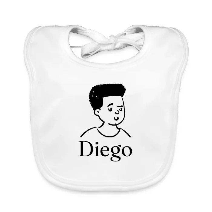 Bavoir bébé personnalisé au prénom Diego