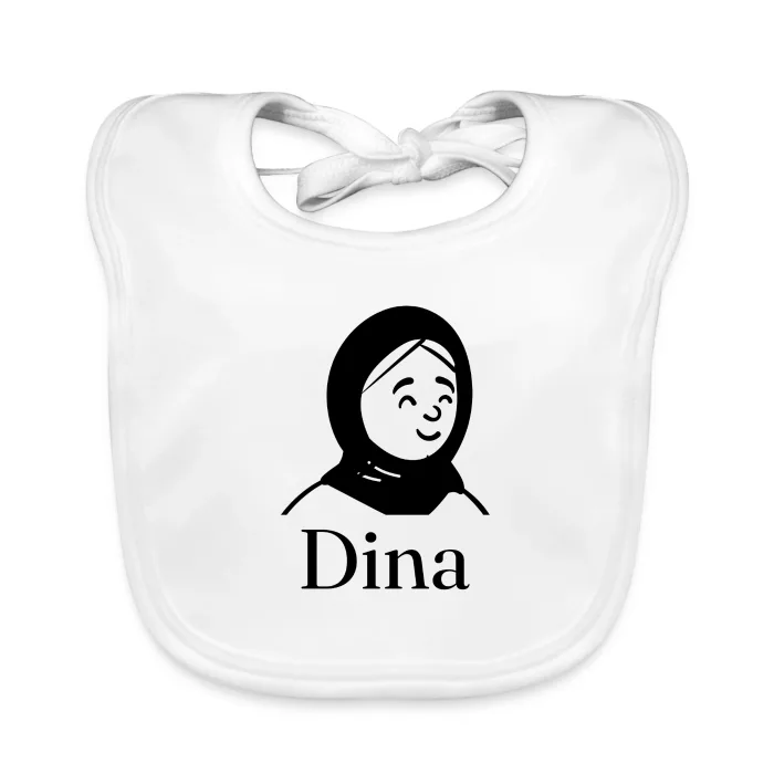 Bavoir bébé personnalisé au prénom Dina
