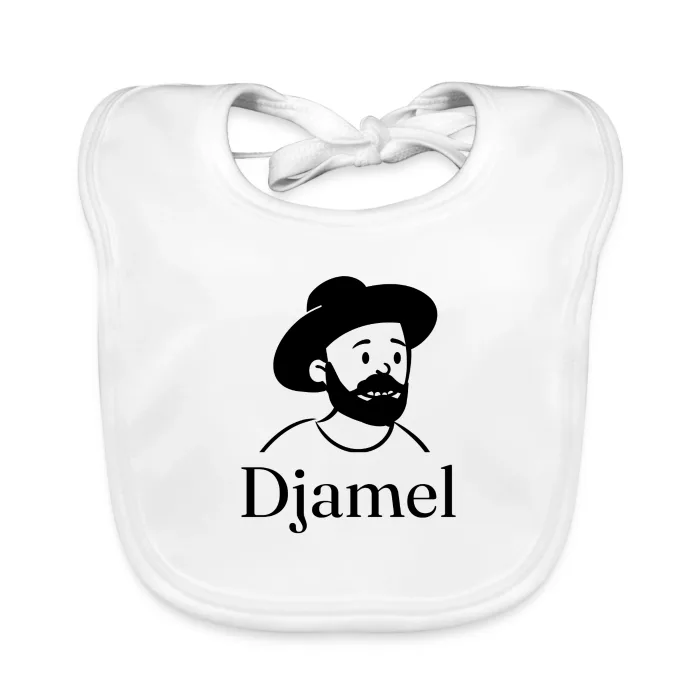 Bavoir bébé personnalisé au prénom Djamel
