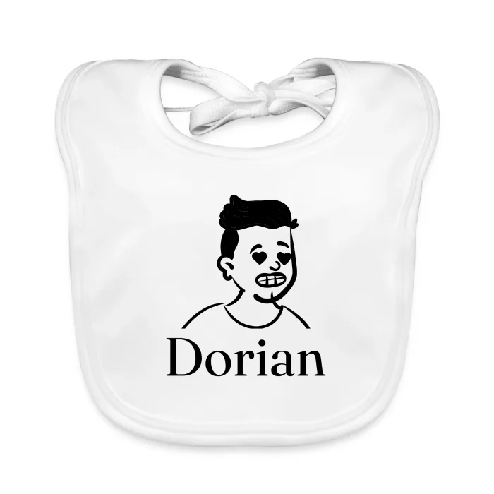 Bavoir bébé personnalisé au prénom Dorian