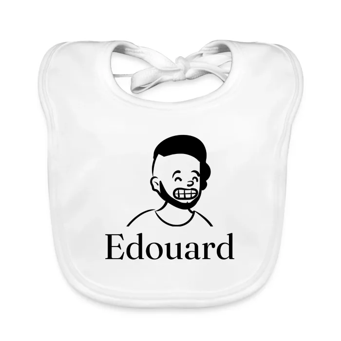 Bavoir bébé personnalisé au prénom Edouard