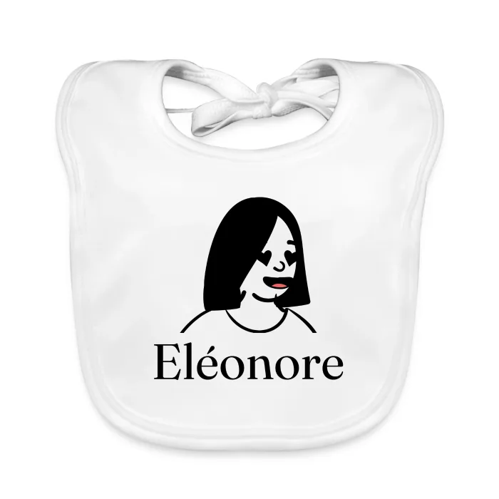 Bavoir bébé personnalisé au prénom Eléonore