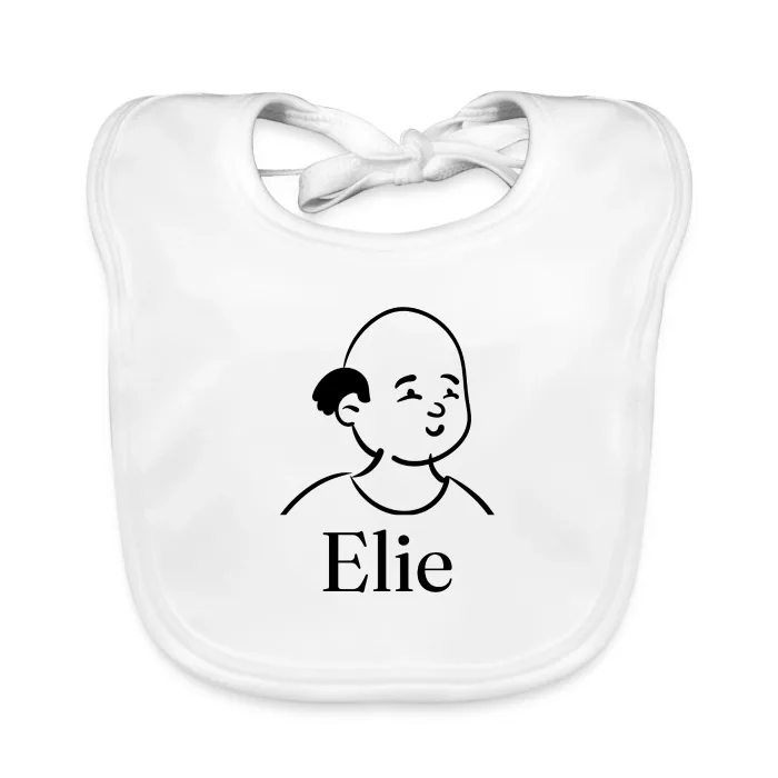 Bavoir bébé personnalisé au prénom Elie