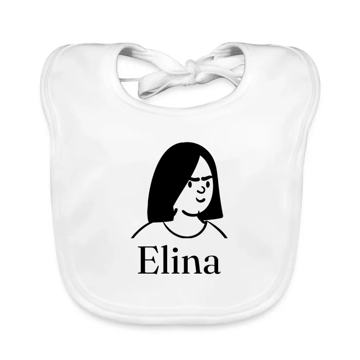 Bavoir bébé personnalisé au prénom Elina