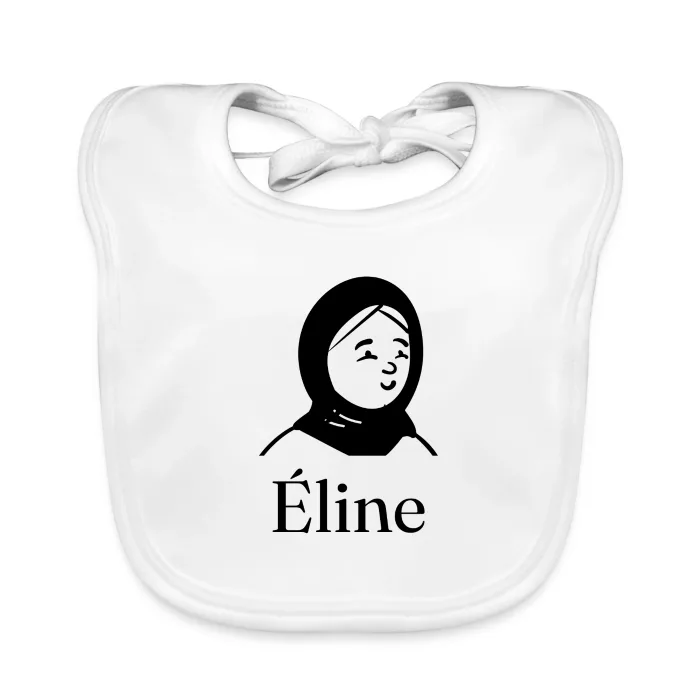 Bavoir bébé personnalisé au prénom Éline