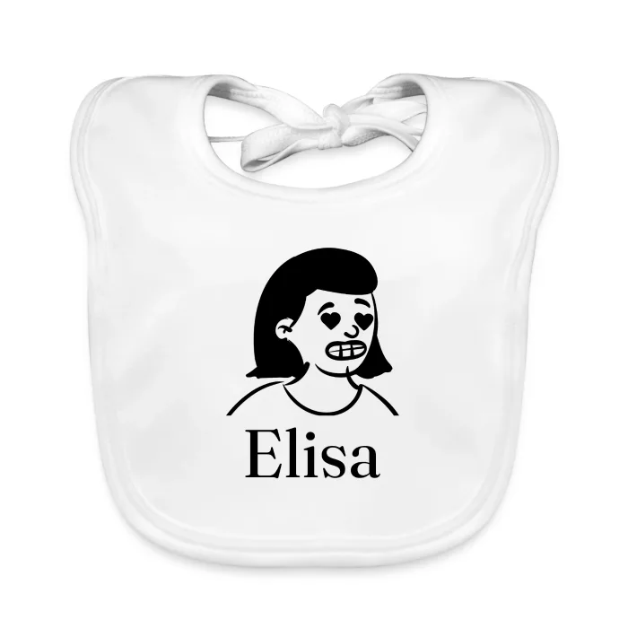 Bavoir bébé personnalisé au prénom Elisa