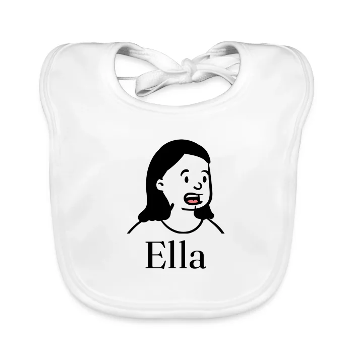 Bavoir bébé personnalisé au prénom Ella