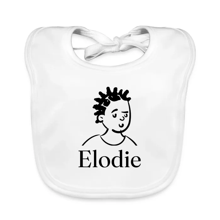 Bavoir bébé personnalisé au prénom Elodie