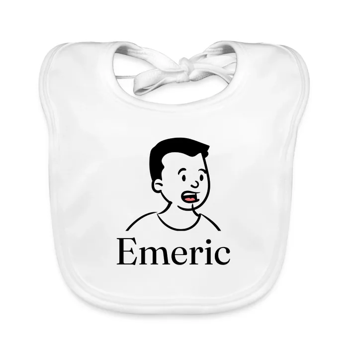 Bavoir bébé personnalisé au prénom Emeric