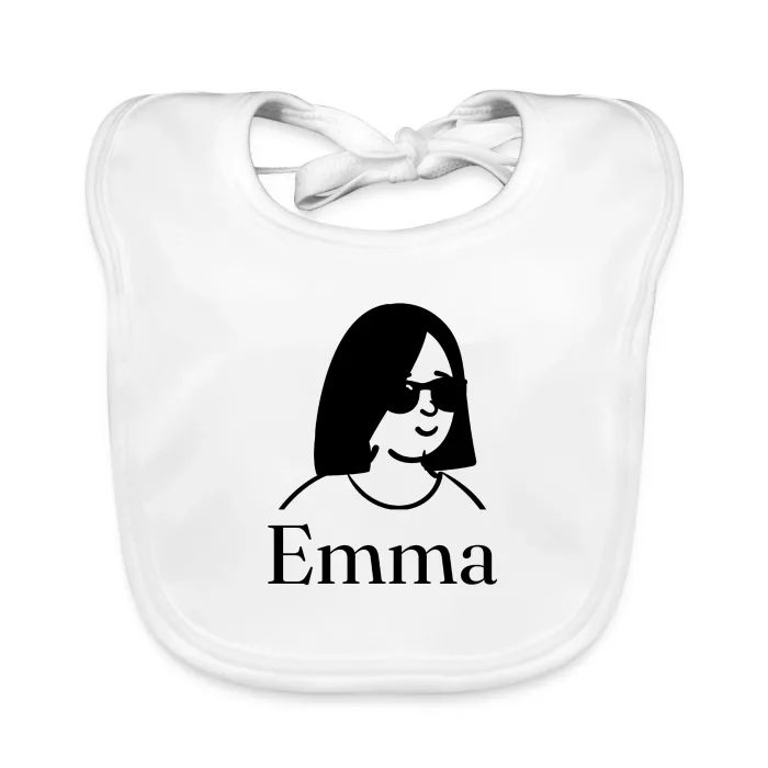 Bavoir bébé personnalisé au prénom Emma