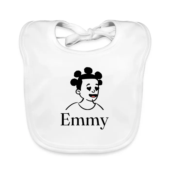Bavoir bébé personnalisé au prénom Emmy