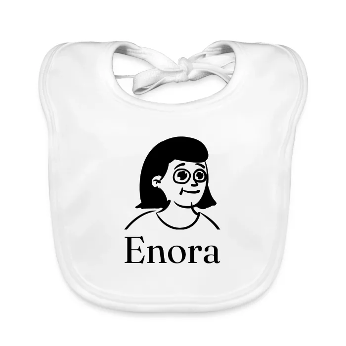 Bavoir bébé personnalisé au prénom Enora