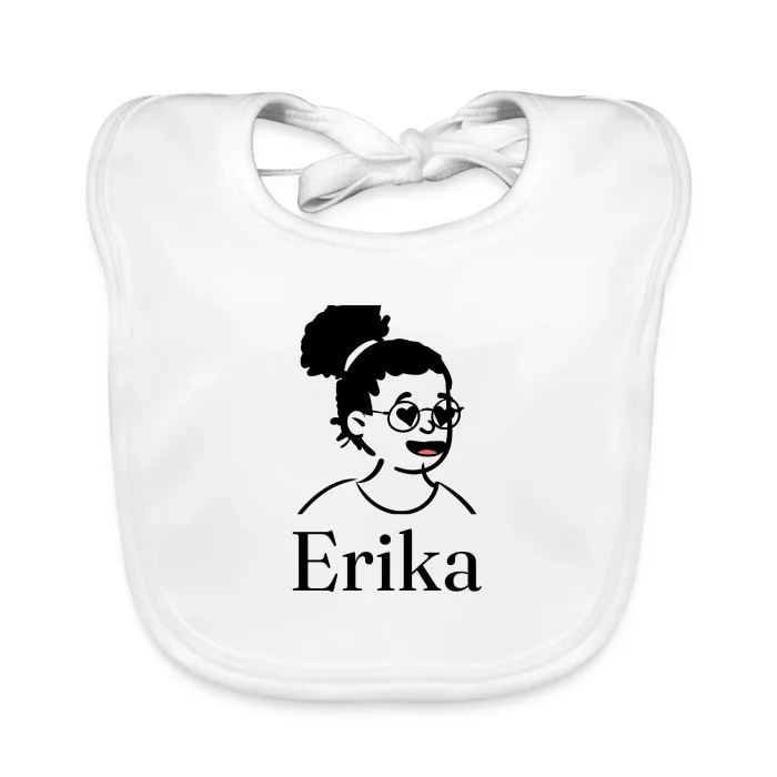 Bavoir bébé personnalisé au prénom Erika