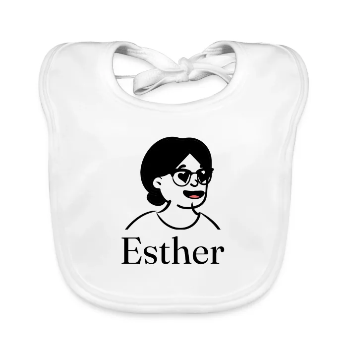 Bavoir bébé personnalisé au prénom Esther
