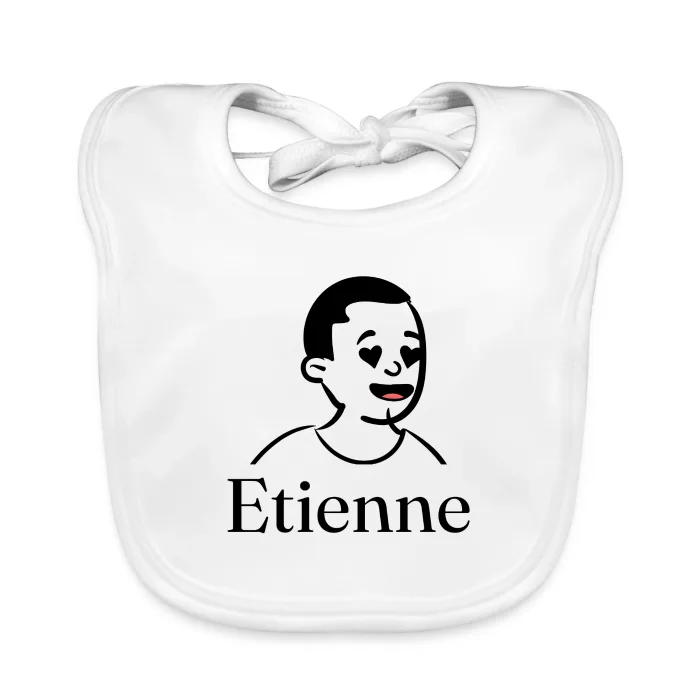 Bavoir bébé personnalisé au prénom Etienne