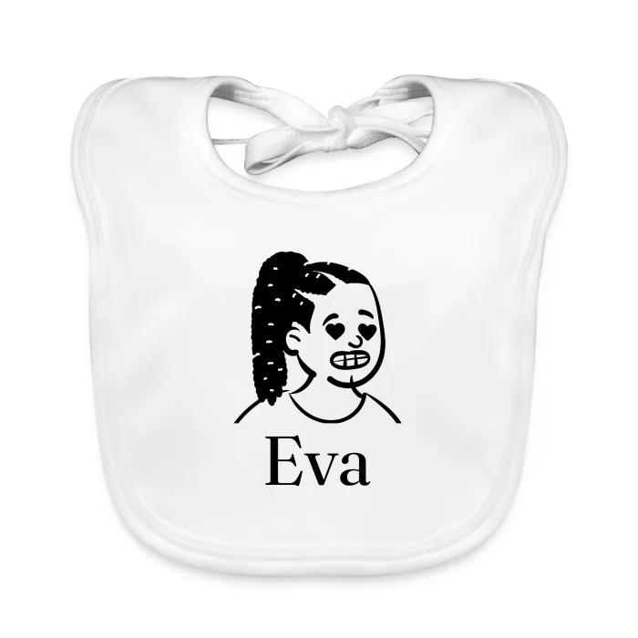 Bavoir bébé personnalisé au prénom Eva