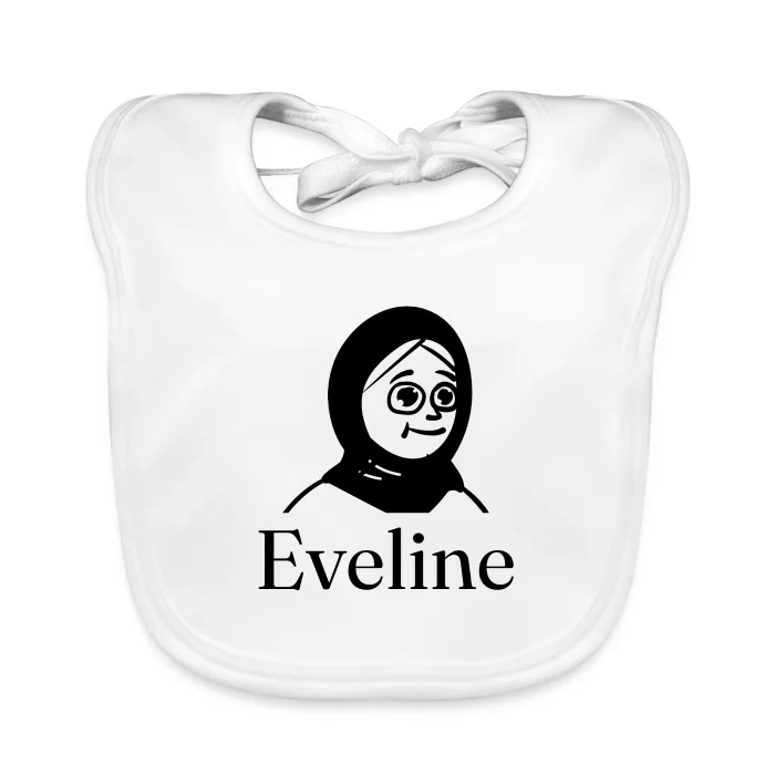 Bavoir bébé personnalisé au prénom Eveline