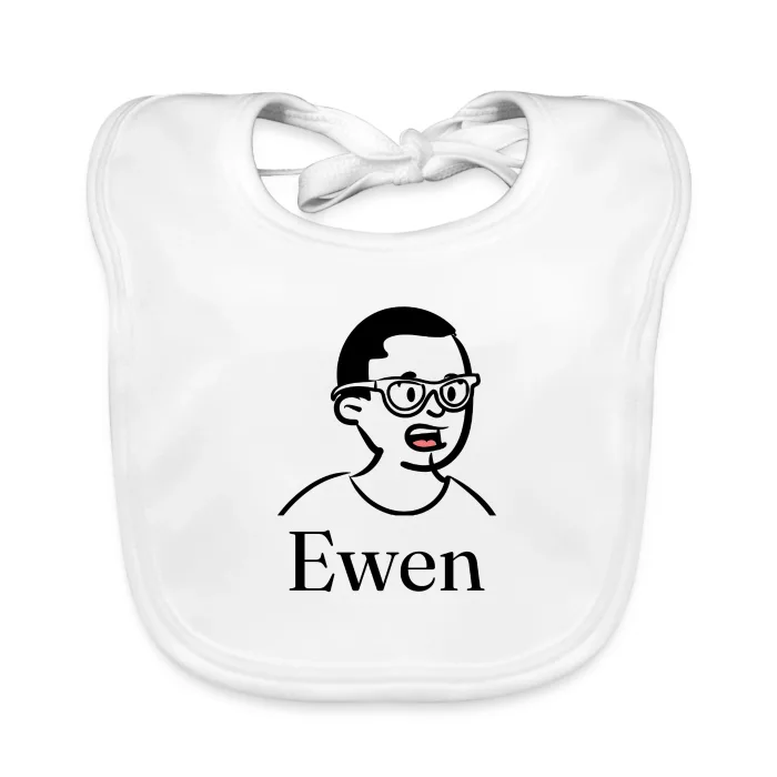 Bavoir bébé personnalisé au prénom Ewen