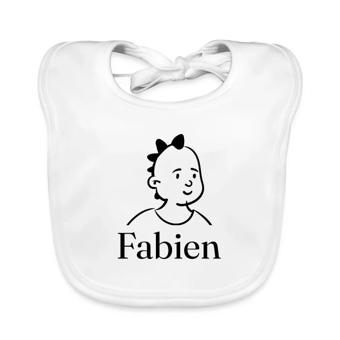 Bavoir bébé personnalisé au prénom Fabien