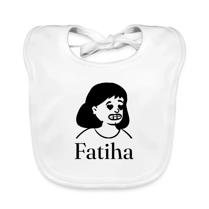 Bavoir bébé personnalisé au prénom Fatiha