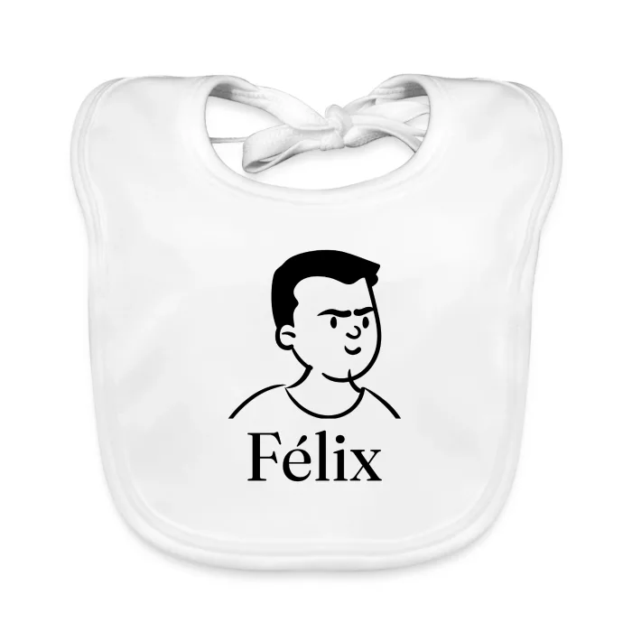 Bavoir bébé personnalisé au prénom Félix