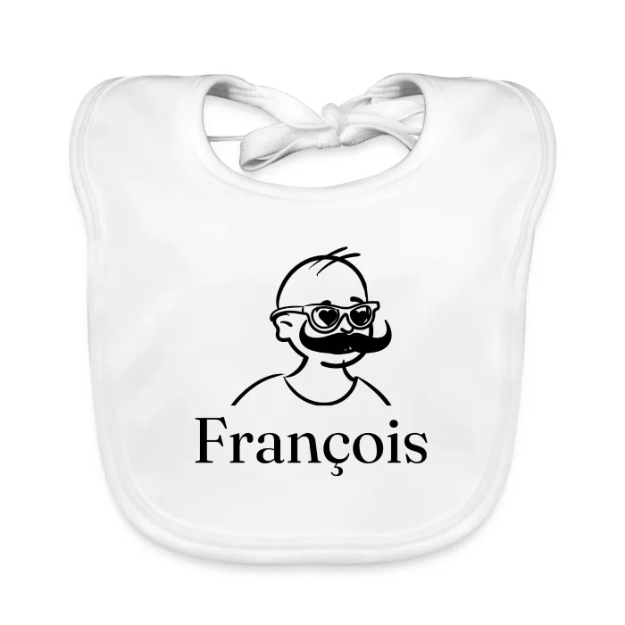 Bavoir bébé personnalisé au prénom François