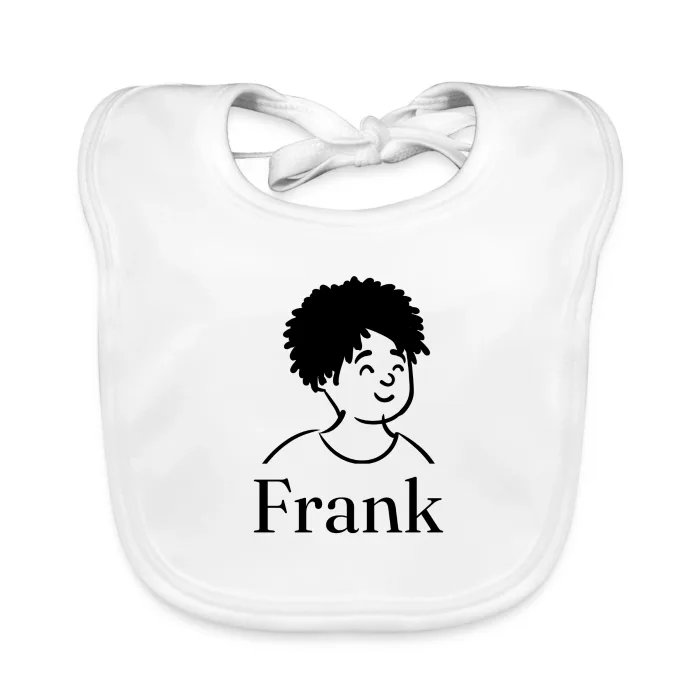 Bavoir bébé personnalisé au prénom Frank