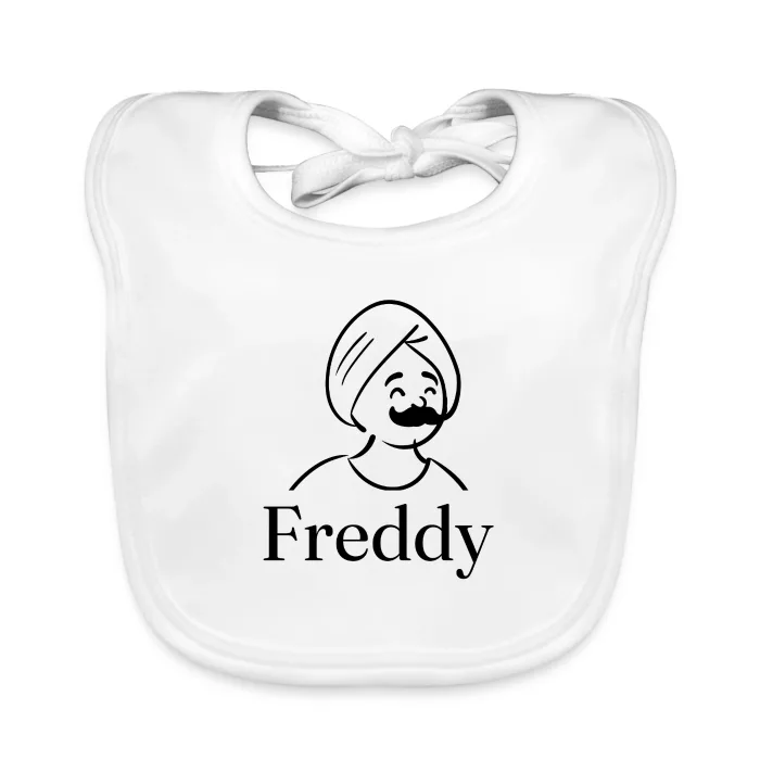 Bavoir bébé personnalisé au prénom Freddy