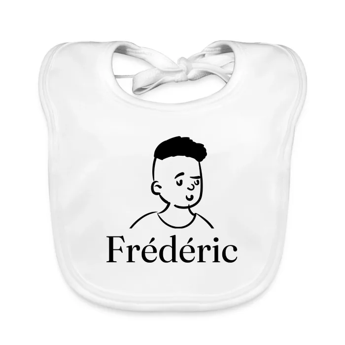 Bavoir bébé personnalisé au prénom Frédéric