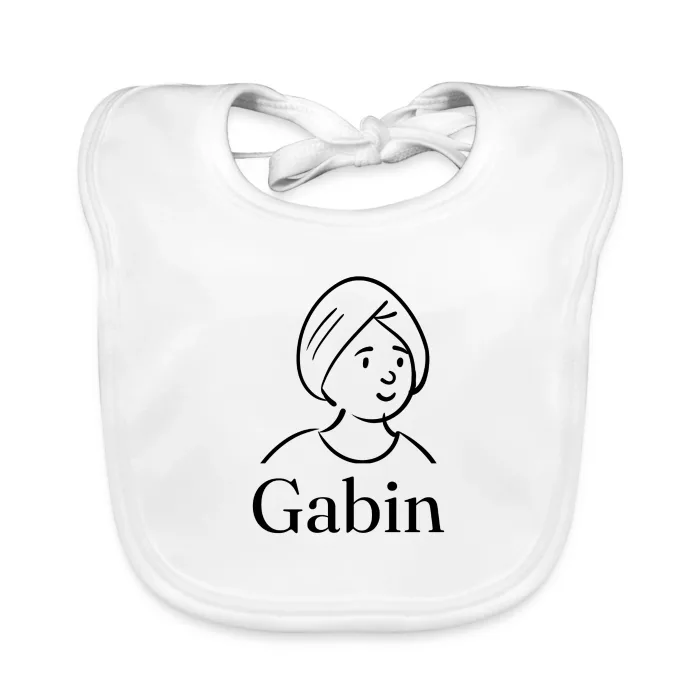 Bavoir bébé personnalisé au prénom Gabin