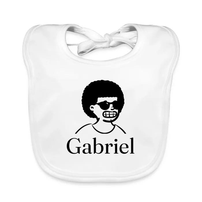 Bavoir bébé personnalisé au prénom Gabriel