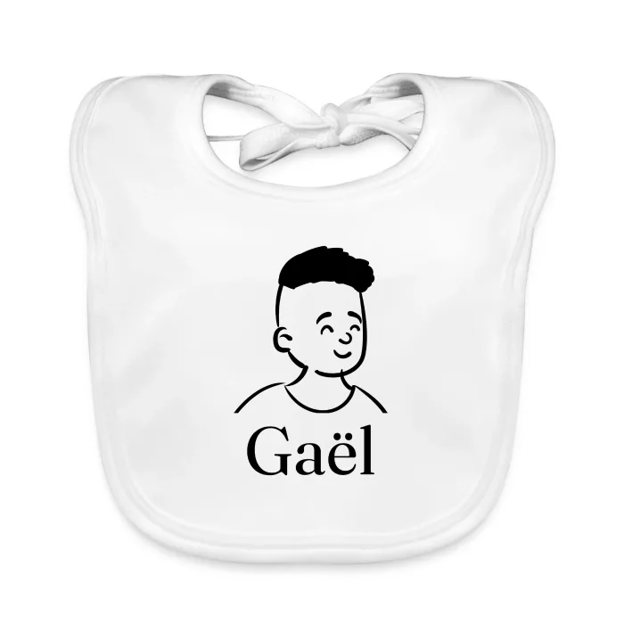Bavoir bébé personnalisé au prénom Gaël