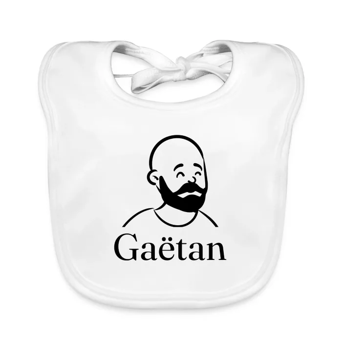 Bavoir bébé personnalisé au prénom Gaëtan