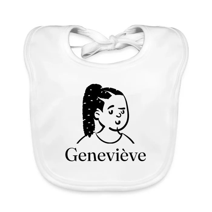 Bavoir bébé personnalisé au prénom Geneviève