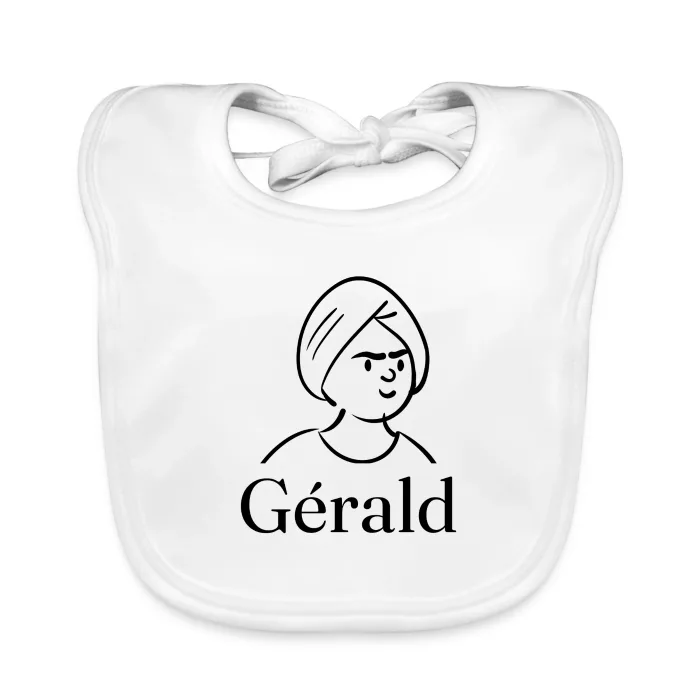 Bavoir bébé personnalisé au prénom Gérald