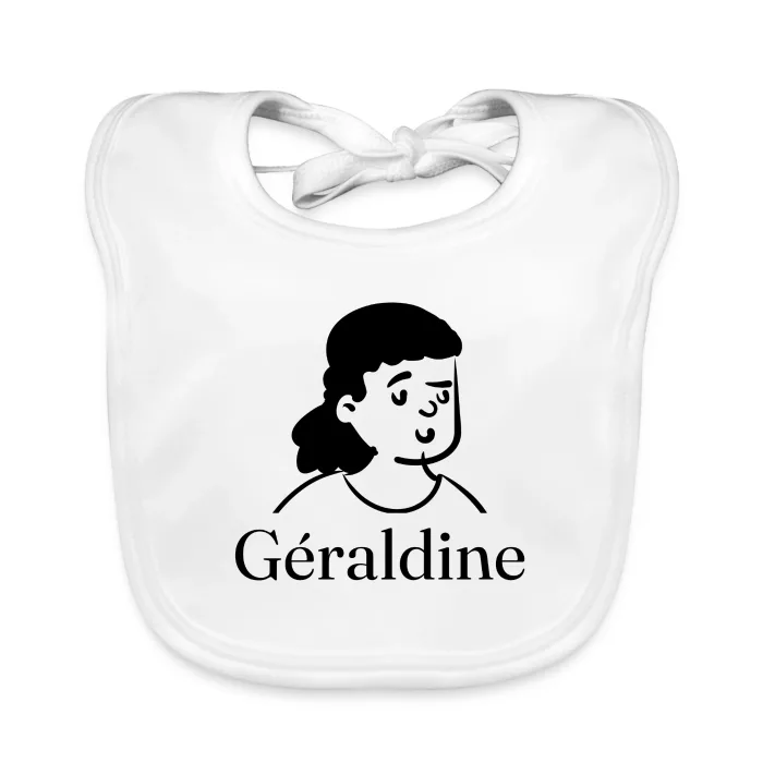Bavoir bébé personnalisé au prénom Géraldine