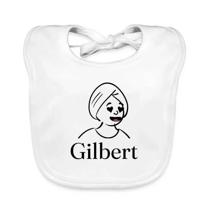 Bavoir bébé personnalisé au prénom Gilbert