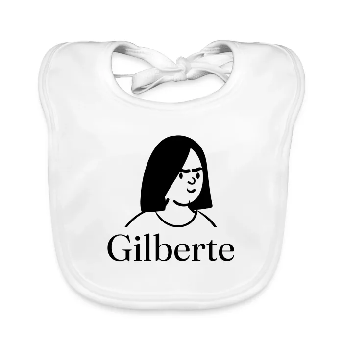 Bavoir bébé personnalisé au prénom Gilberte